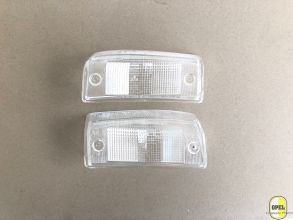 Lens white signal lamp front set L+R Kadett C2 1977-78