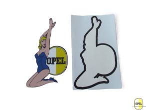 Sticker label Pin up girl