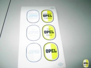 Stickervel emblemen Opel/Opel Dienst/ Opel Zubehör