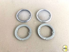 Lens back up lamp en gasket set L+R Kapitän P2,6 1959-63